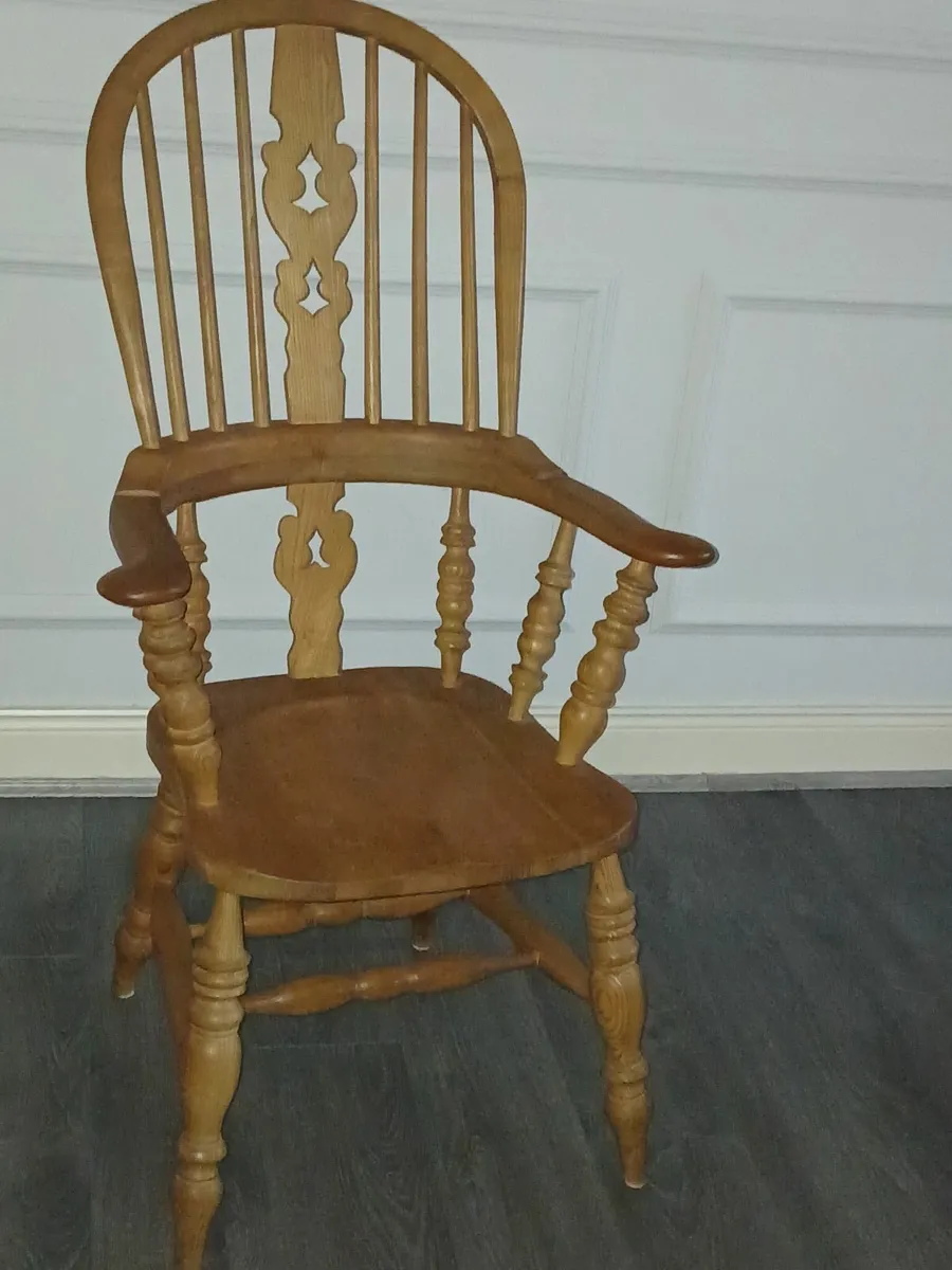 Antique Yorkshire windsor arm chairs - Image 3
