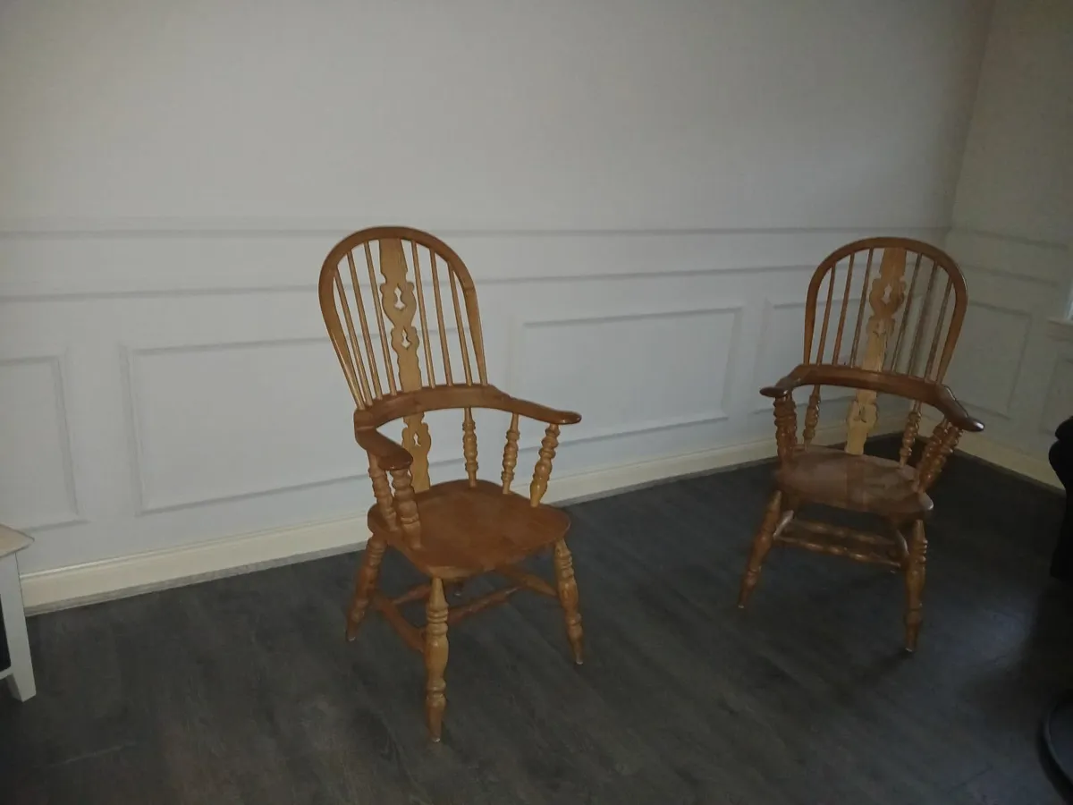 Antique Yorkshire windsor arm chairs - Image 4