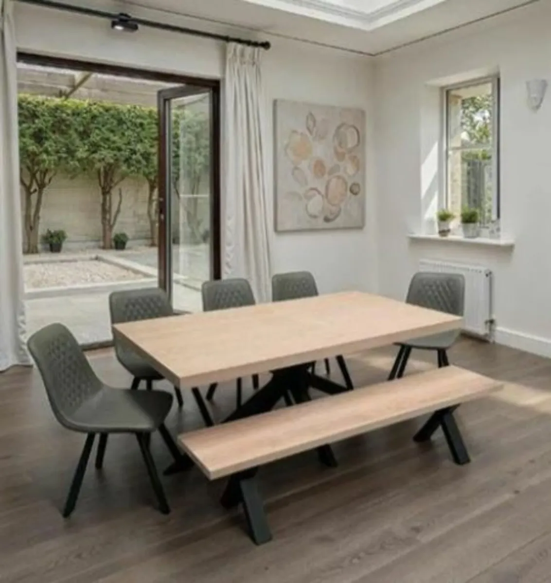 Manor Oak Rectangular 2m Dining Table free 🚚