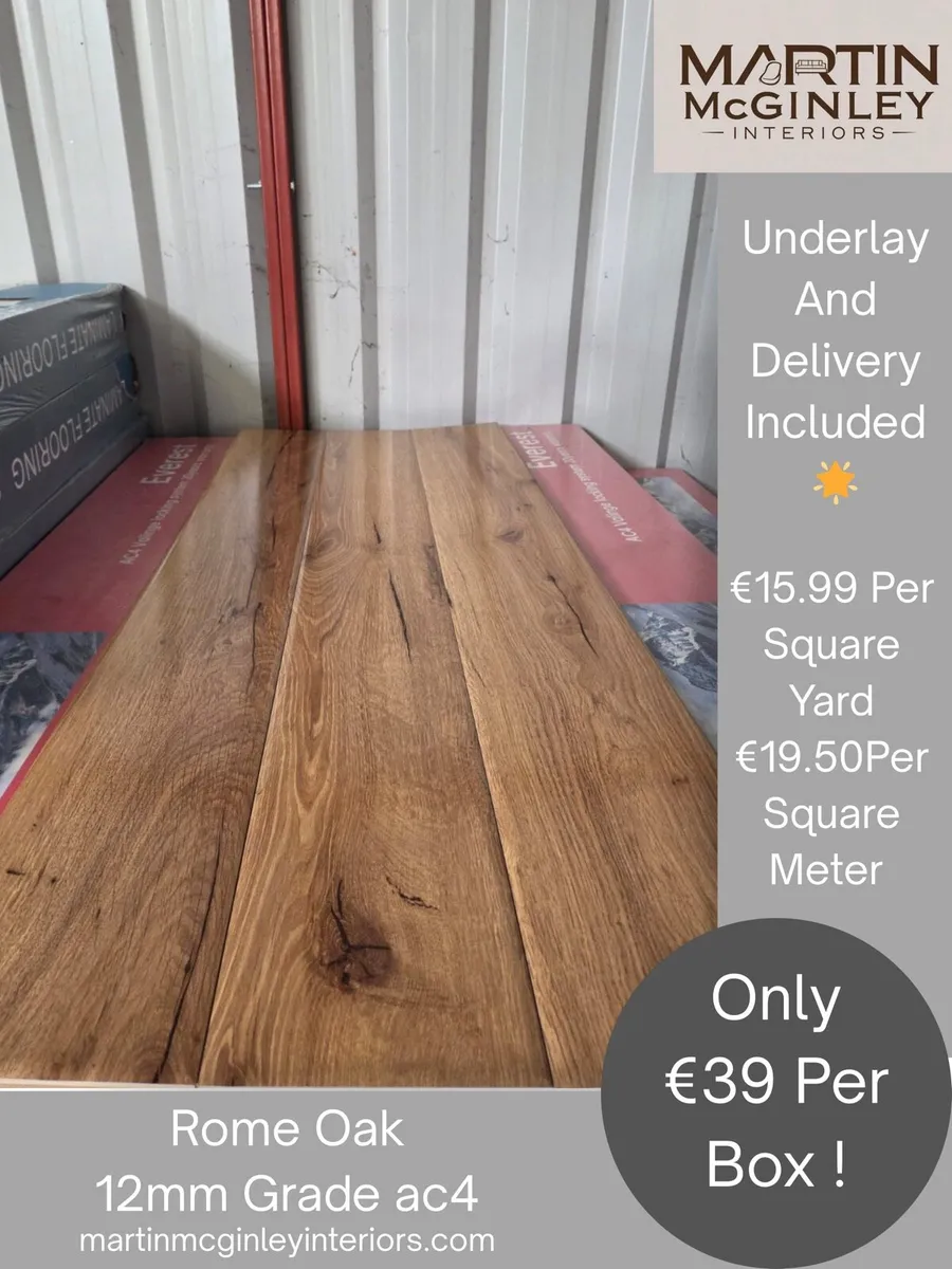 New Rome High Gloss Laminated Flooring 12mm - Image 3