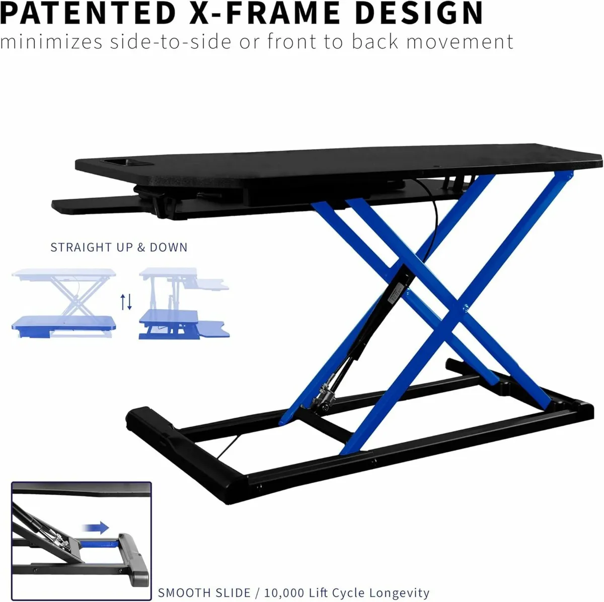 Extra Wide Height Adjustable 97cm  Desk Converter - Image 2