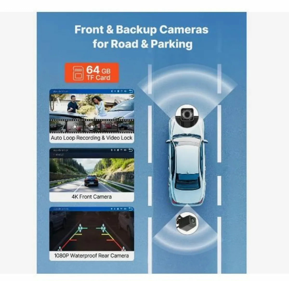 Wireless Car Stereo, 228.6mm HD Portable Radio - Image 4