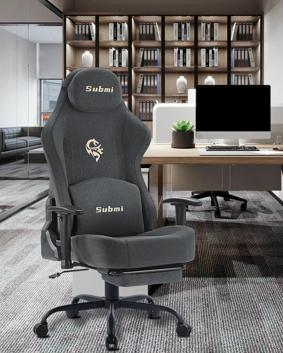 Gaming Ergonomic Comfy Office Chair Lumbar - Image 2