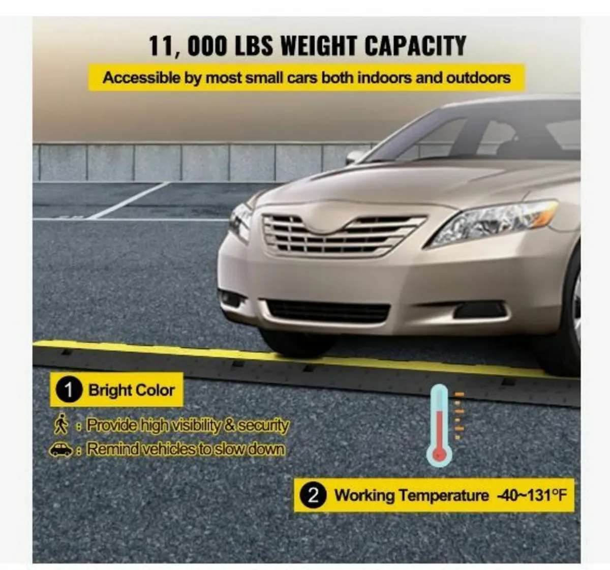 Cable Protector Ramp 101x24.5x5 cm , 5 Packs - Image 4