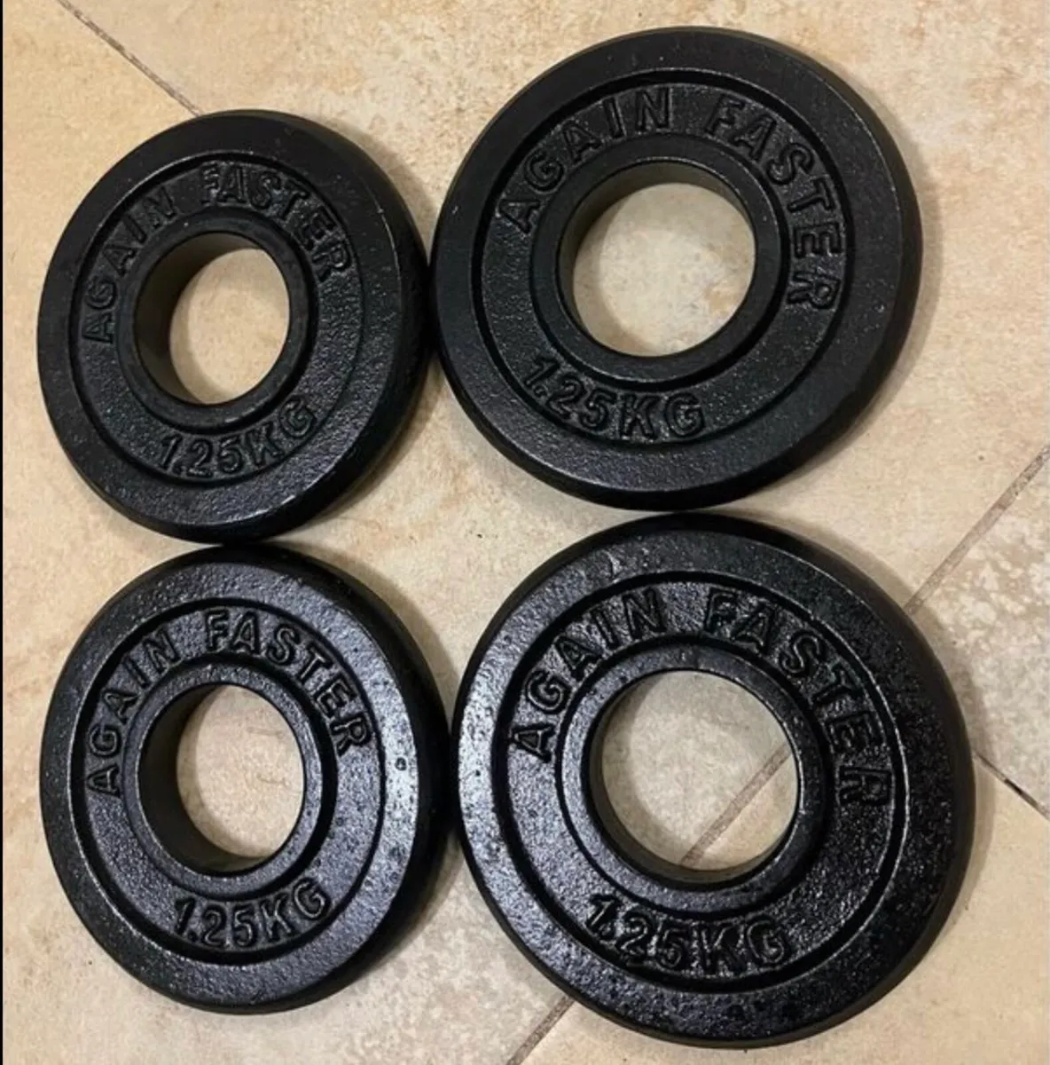 4x2.5kg - 4x1.25kg Olympic weight plates - Image 2