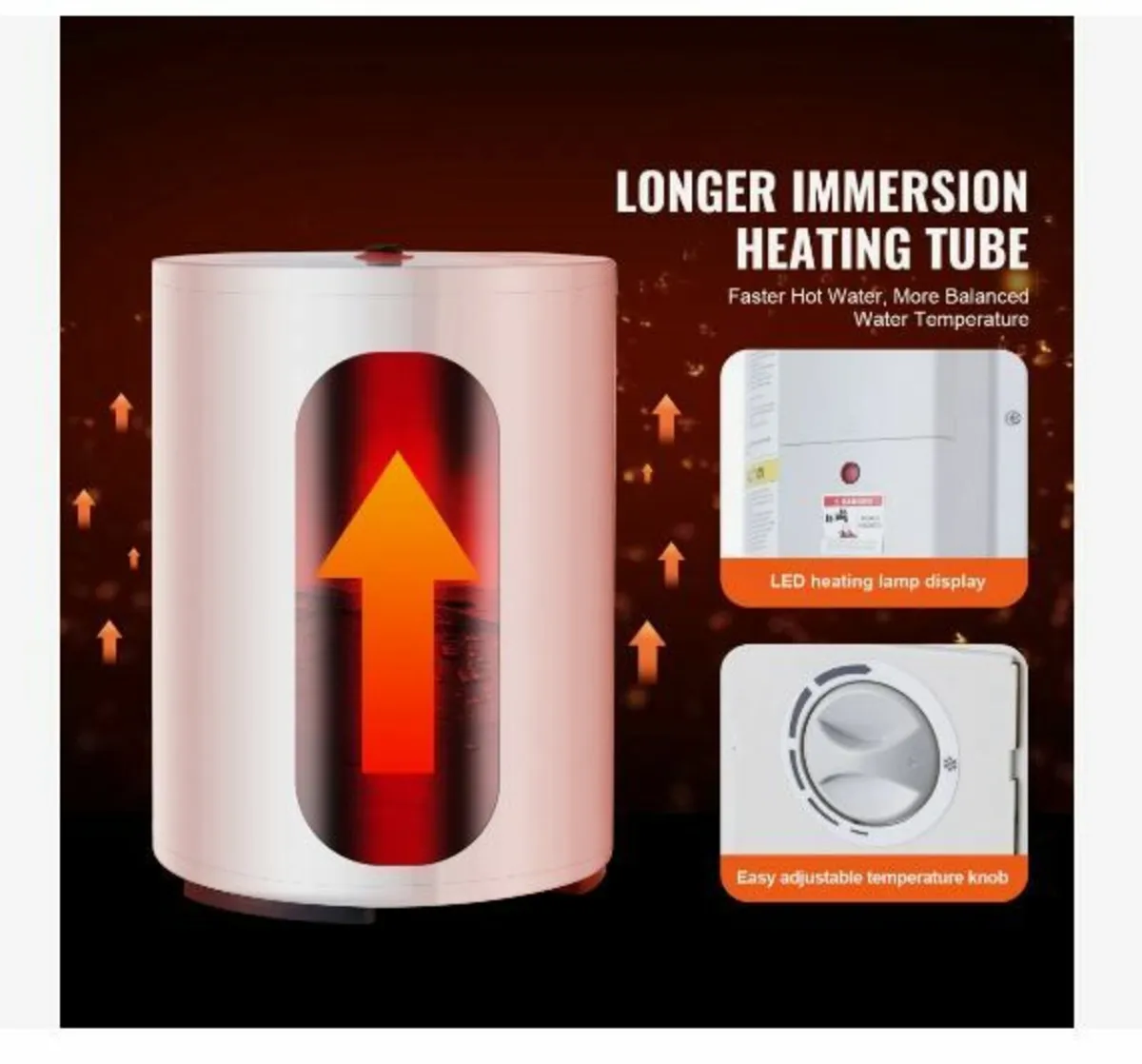 Electric Water Heater, 10 Gallon Tank Instant - Image 2