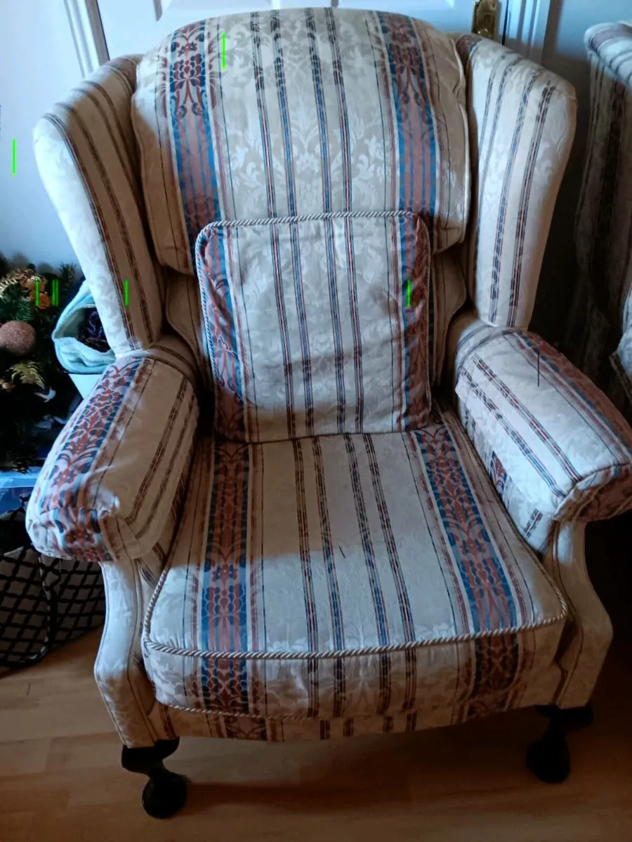 3 piece suite + fotstool - Image 1