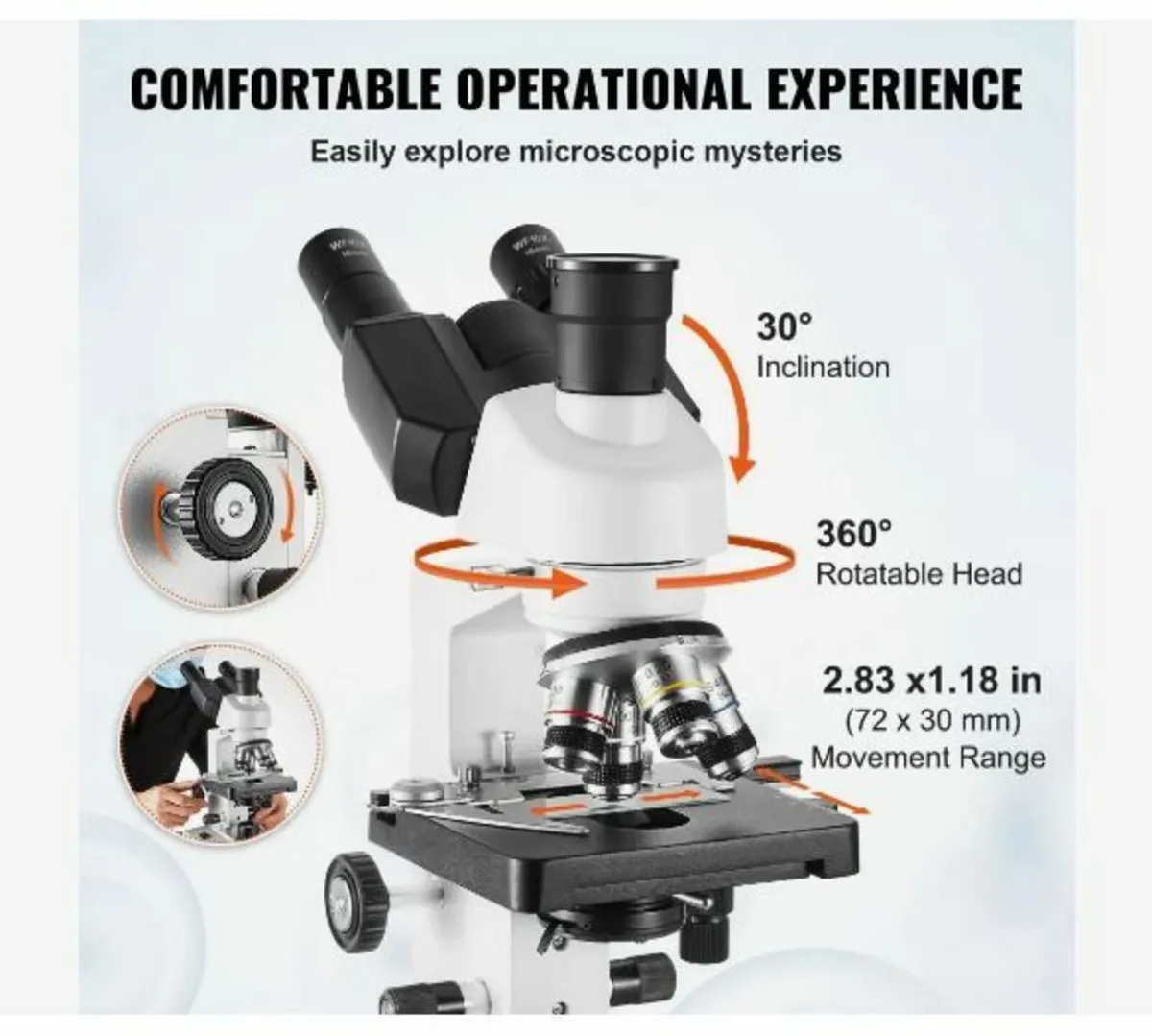 Compound Trinocular Microscope 40X-2500 - Image 4