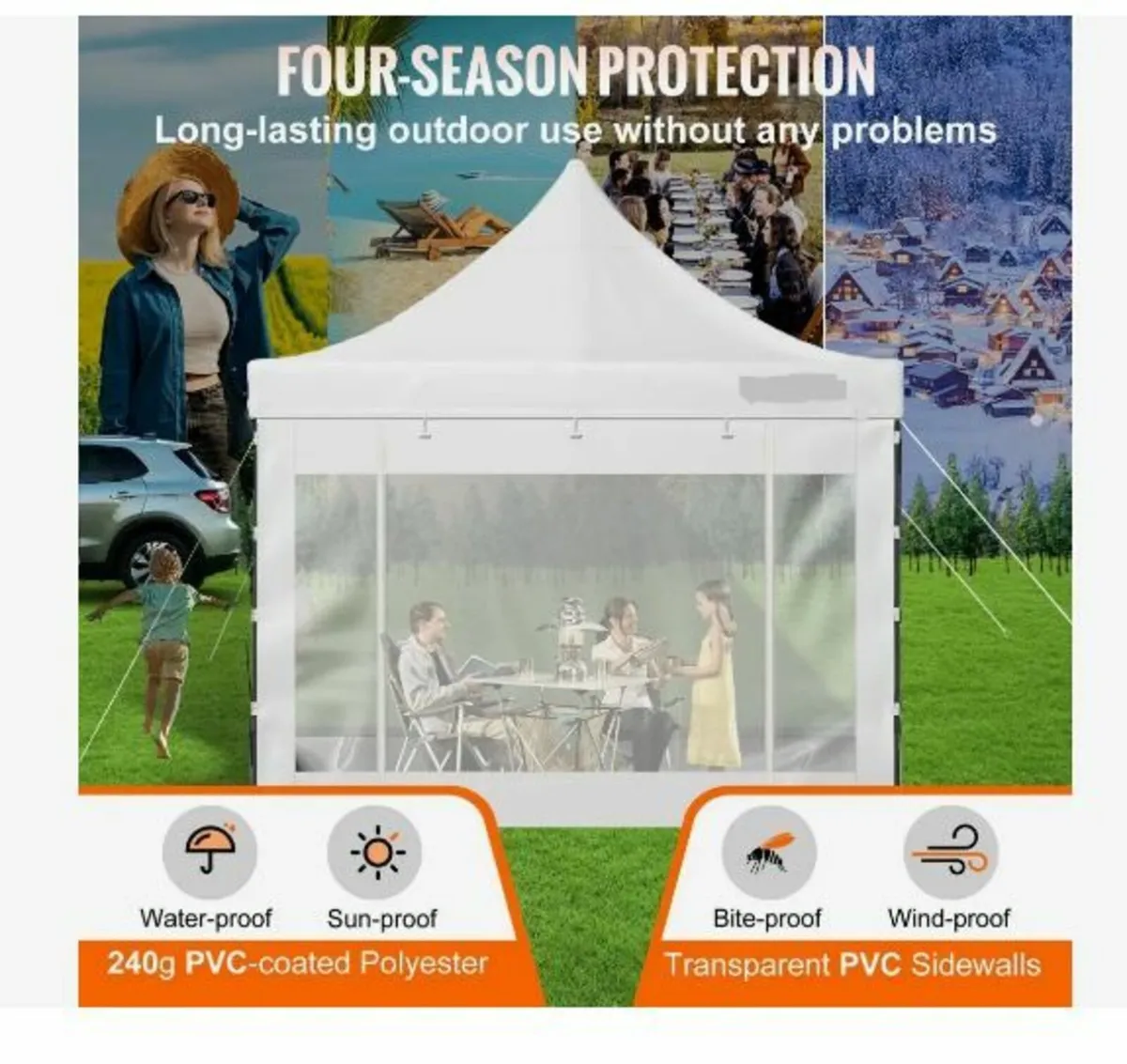 304.8 x 304.8 cm Pop Up Canopy Tent - Image 3