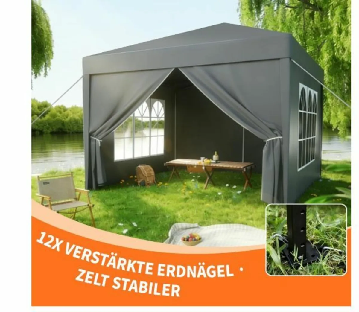 3 x 3 m Garden Folding Gazebo - Image 3