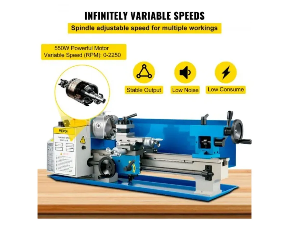 Brand New Metal Lathe 550W 50-2500RPM - Image 4