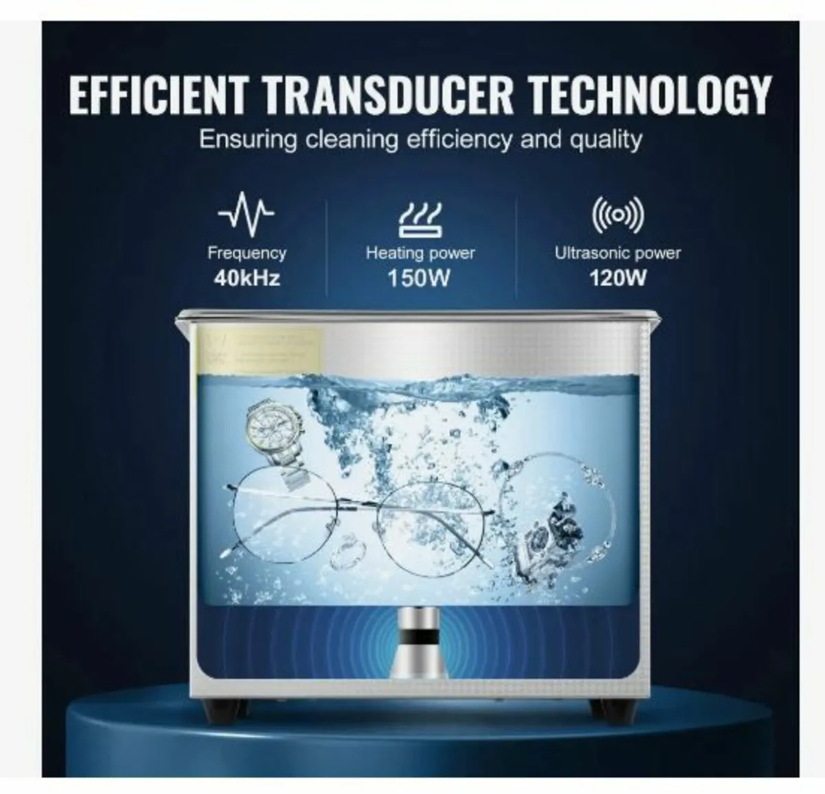 Professional Ultrasonic Cleaner, 2.85 L Ultrasoni - Image 3