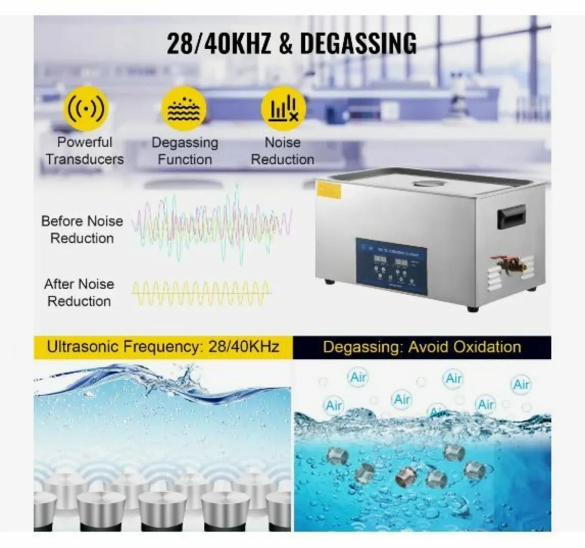 30L Ultrasonic Cleaner Dual Frequency Ultrasonic - Image 3