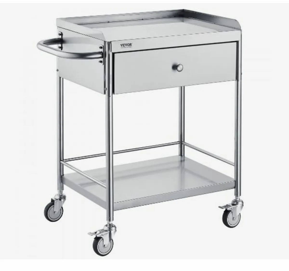 Medical Cart, 2 Layers Stainless Steel Cart - Image 1