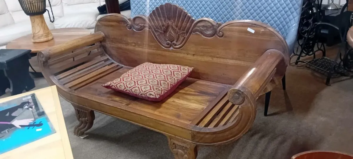 Modern Decorative Hardwood Bench - Image 2