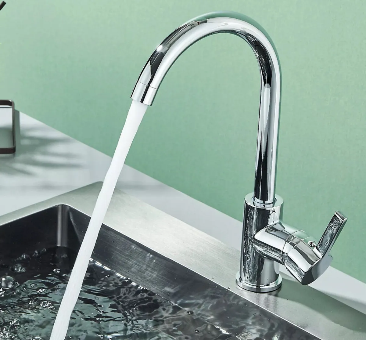 Kitchen Sink Mixer Tap Swivel Single Lever - Image 3