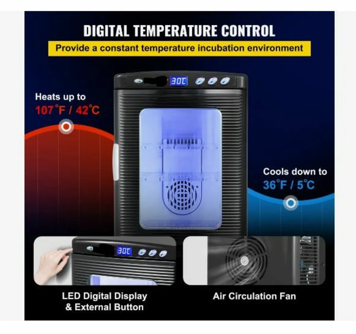 Black Reptile Incubator 25L - Image 3