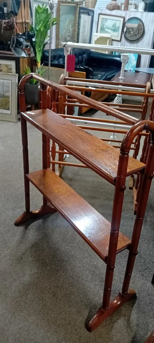 Early 20th Century Shelved Towel Rail - Image 1