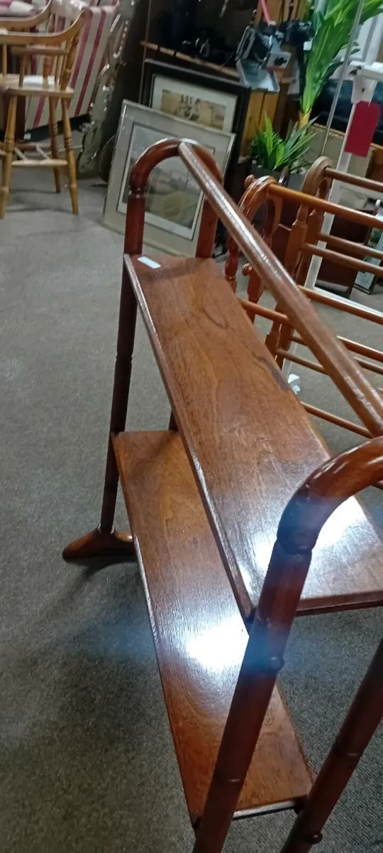 Early 20th Century Shelved Towel Rail - Image 2