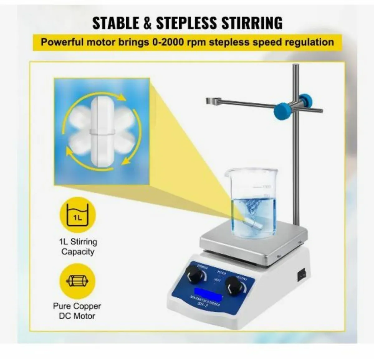 SH-2 Magnetic Stirrer Laboratory Magnetic Stirrer - Image 4