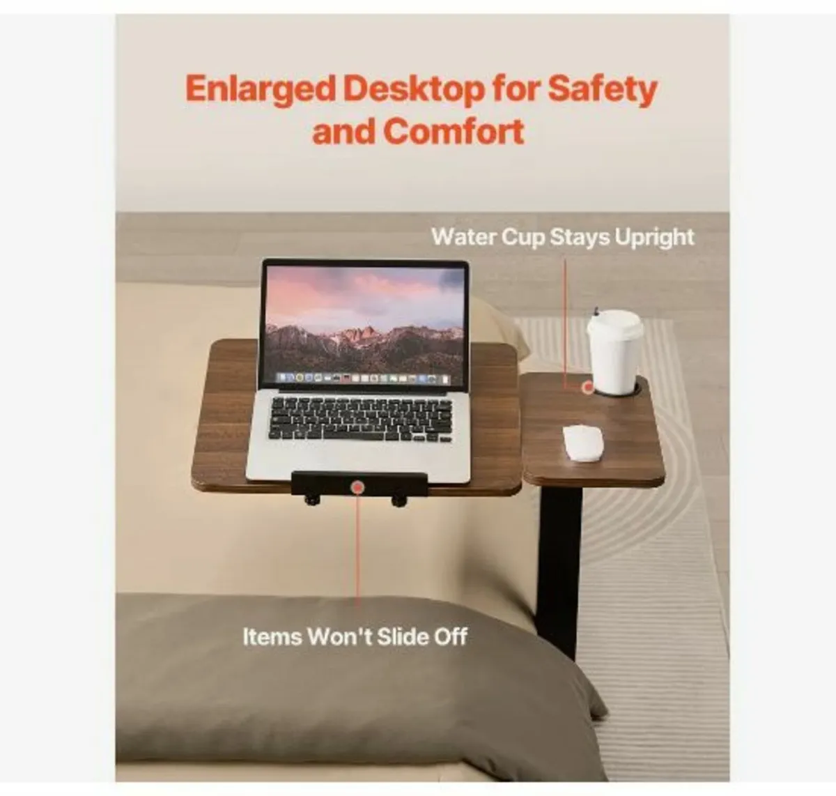 Overbed Table, Mobile Bed Side Table - Image 2