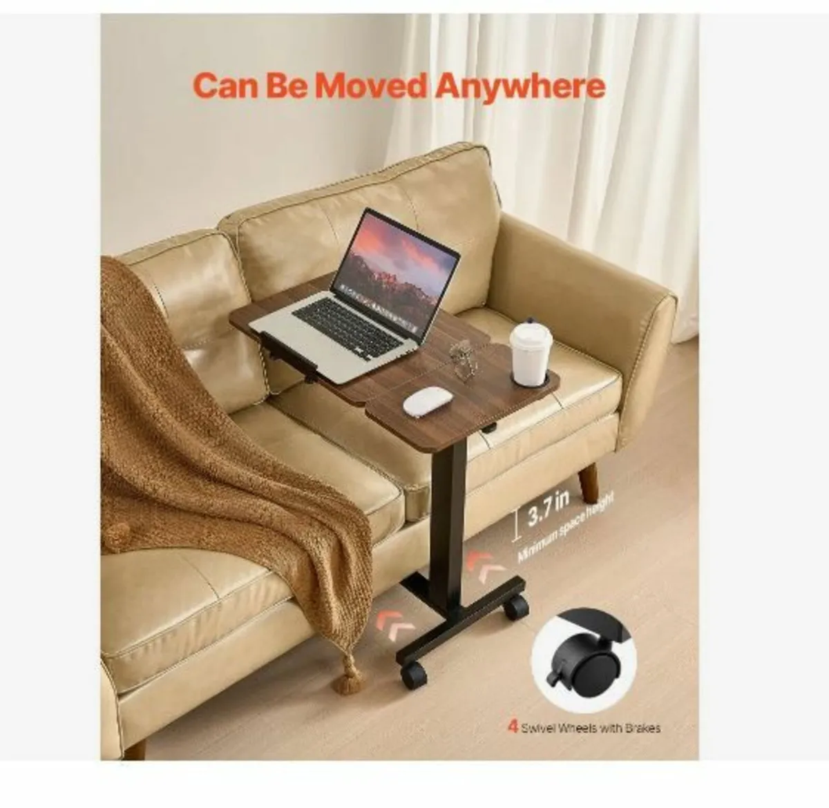 Overbed Table, Mobile Bed Side Table - Image 3