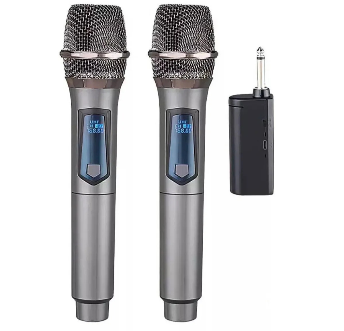 2x Wireless Microphones UHF Rechargeable NEW - Image 3