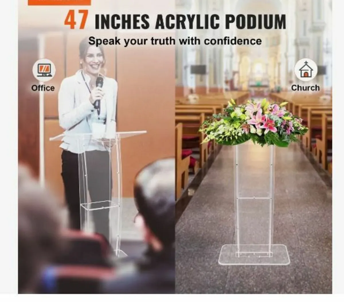 crylic Podium, 119 cm Tall - Image 2