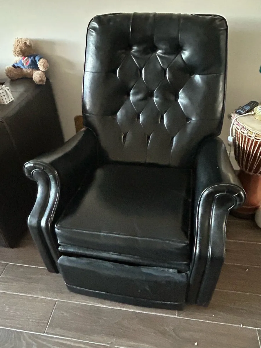 Leather arm chair