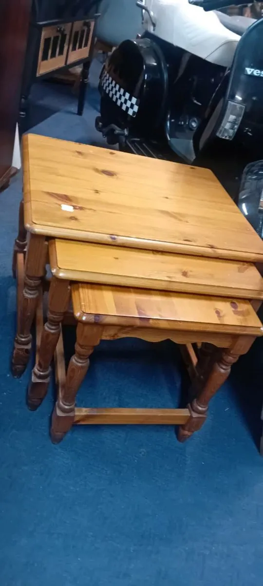 Modern Pine Nest Of Tables