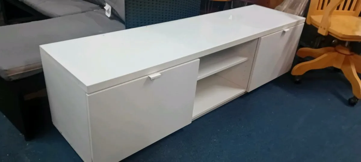 Large Modern White Media Unit