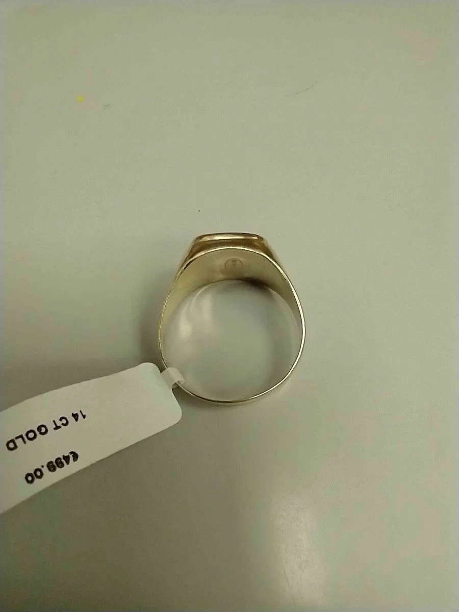 14ct Gold Ring 14k Black Stone - Image 4