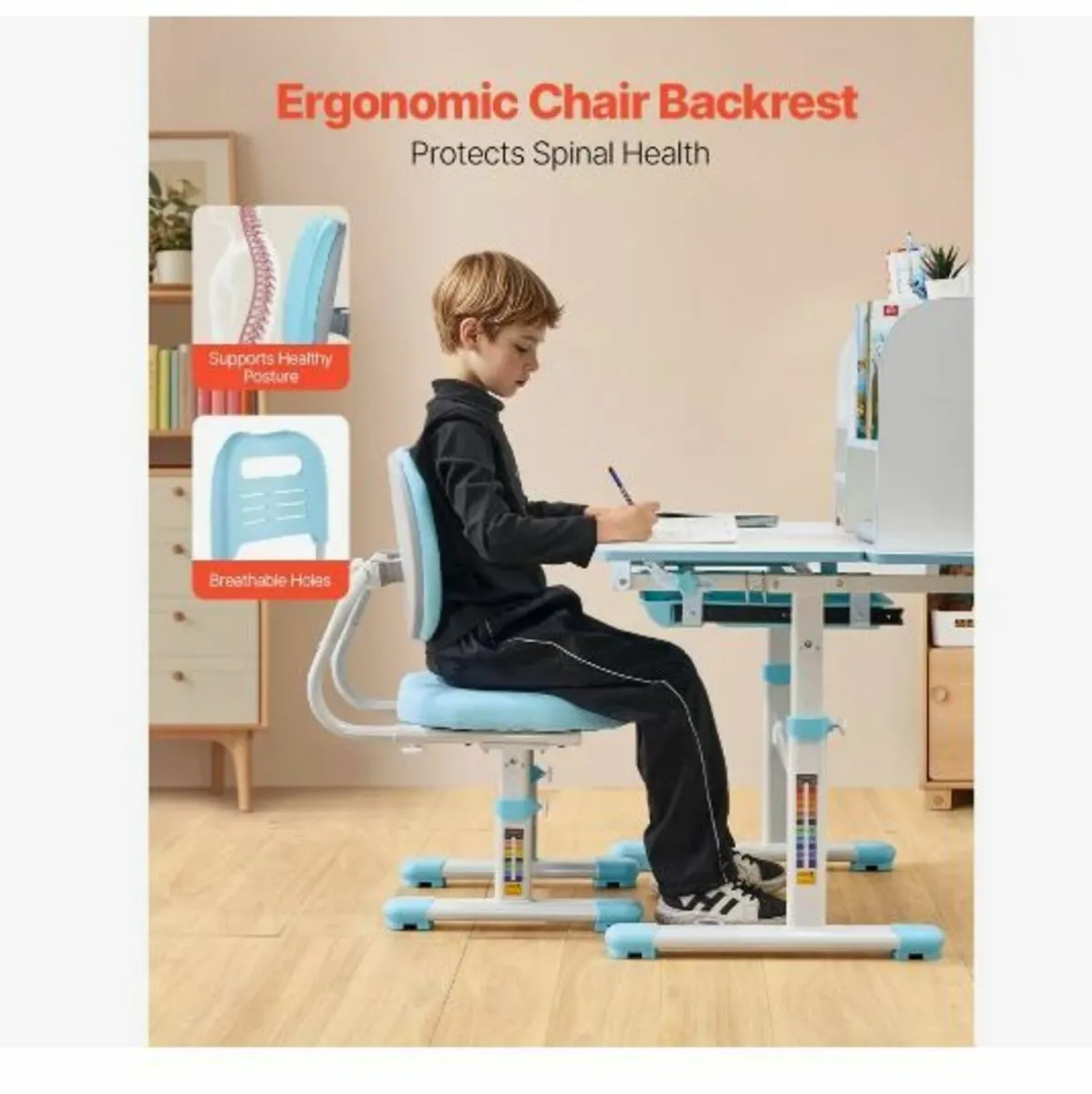 Kids Study Chair and Desk Set - Image 3