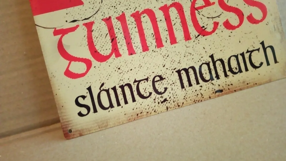 Irish Guinness tin sign, man cave sign, home bar - Image 2