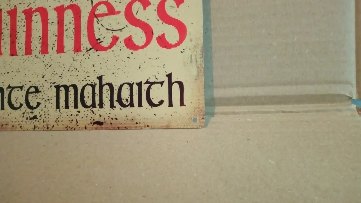 Irish Guinness tin sign, man cave sign, home bar - Image 3