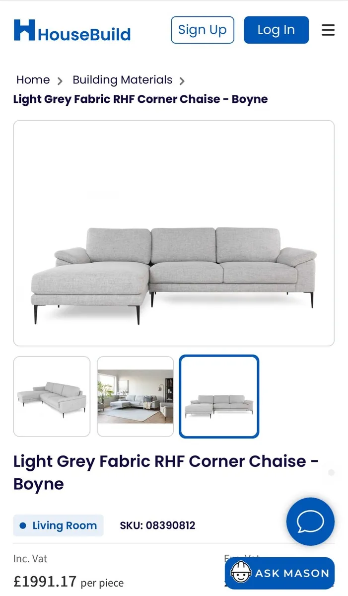 EZ Living Boyne Right-Hand Corner Chaise Sofa - Image 3