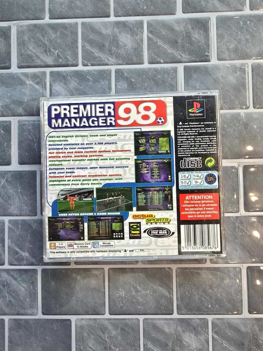 Premier Manager 98 - PlayStation 1/PS One Game - Image 2