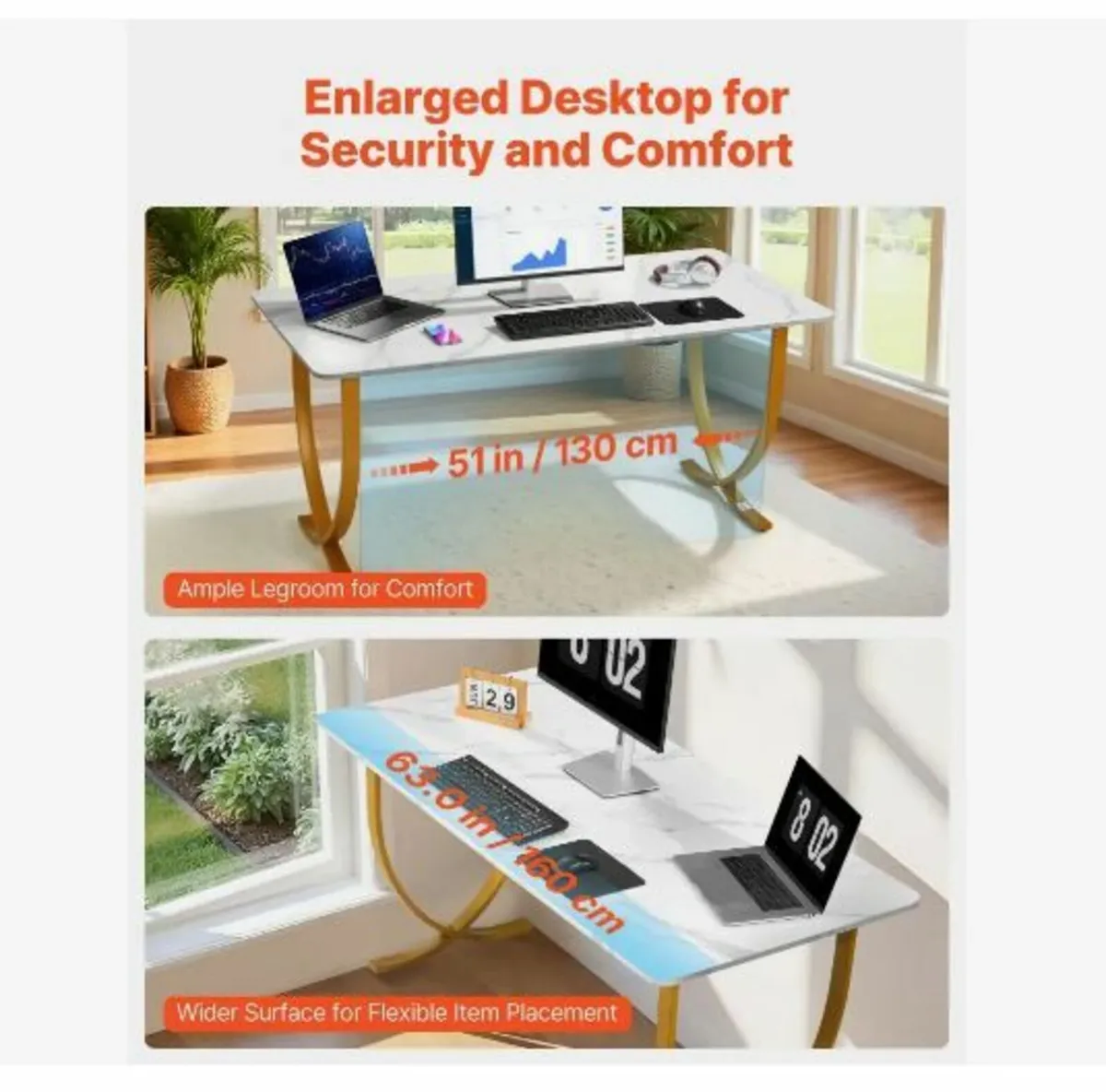 Executive Desk, 160 cm W x 80 cm D Large Office - Image 2