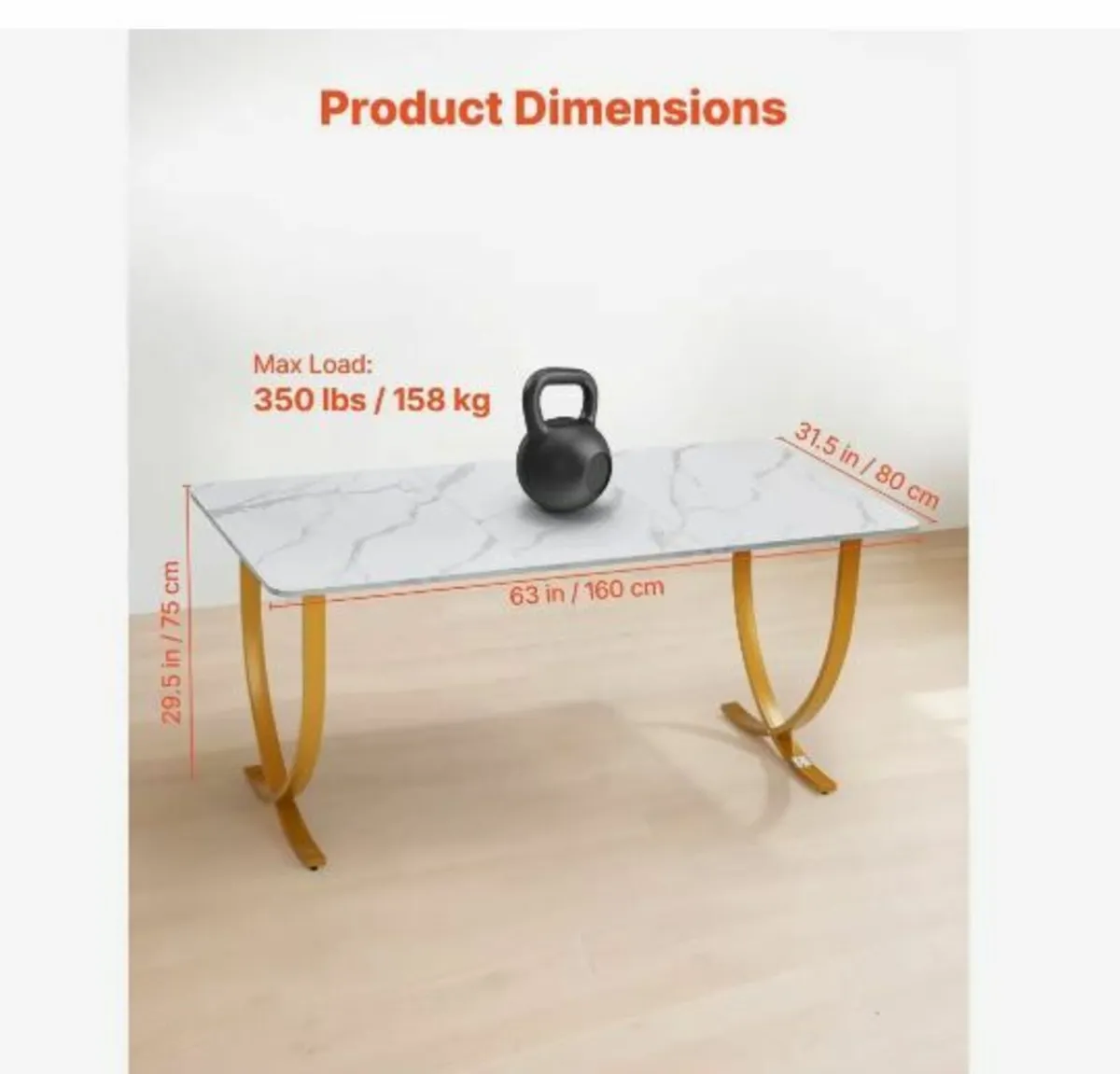 Executive Desk, 160 cm W x 80 cm D Large Office - Image 4