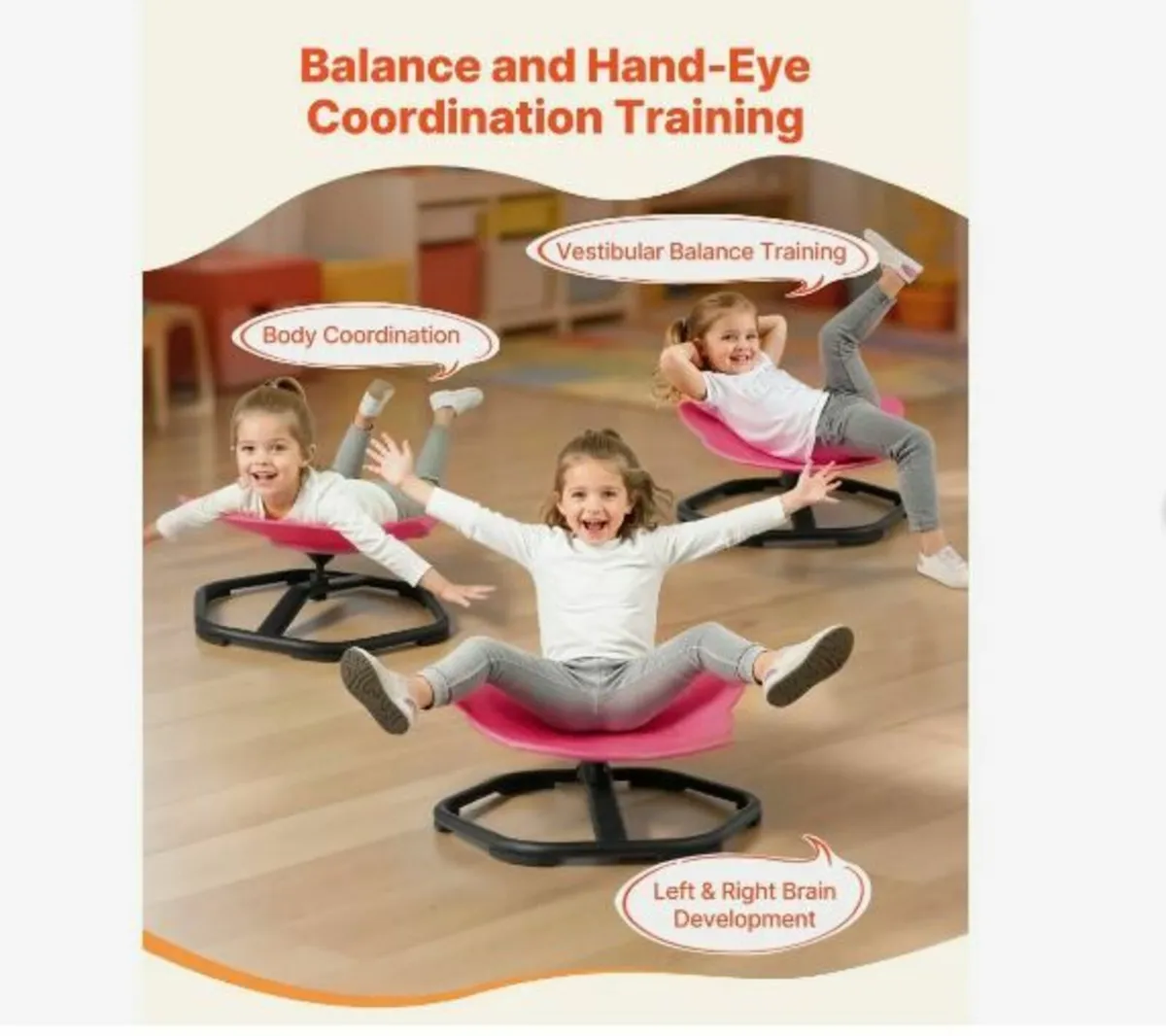 Kids Swivel Chair, 220 lbs Capacity - Image 4