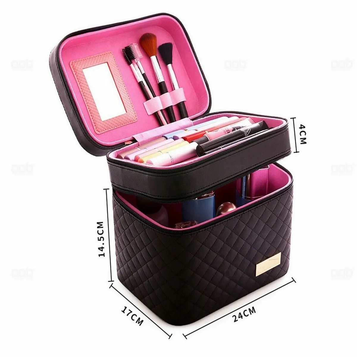 Cosmetic Case Beauty Suitcase Box Organizer Makeup - Image 2