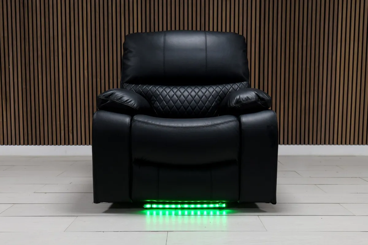Rita 3+1+1 Electric Leather Recliner Sofa - Image 3