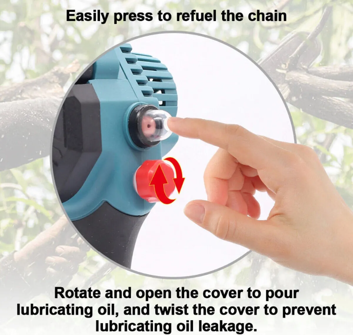 8” Mini Chainsaw With 2 Batteries NEW - Image 3