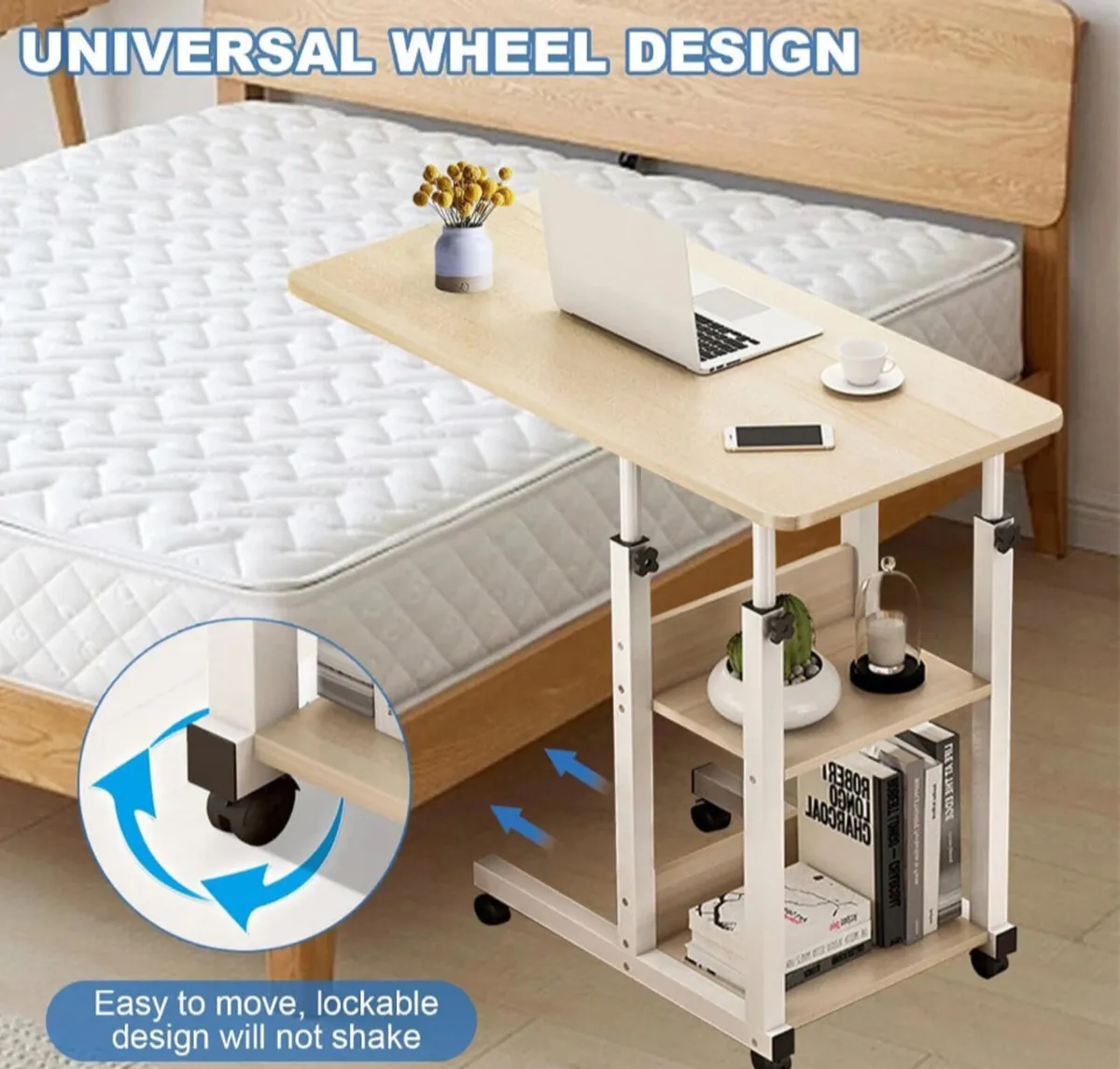 Overbed Table Over Bed Computer Desk NEW - Image 3