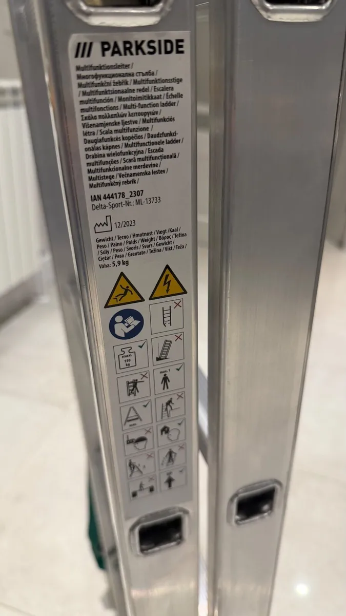 Parkside Multi-Purpose Ladder Excellent Condition - Image 2