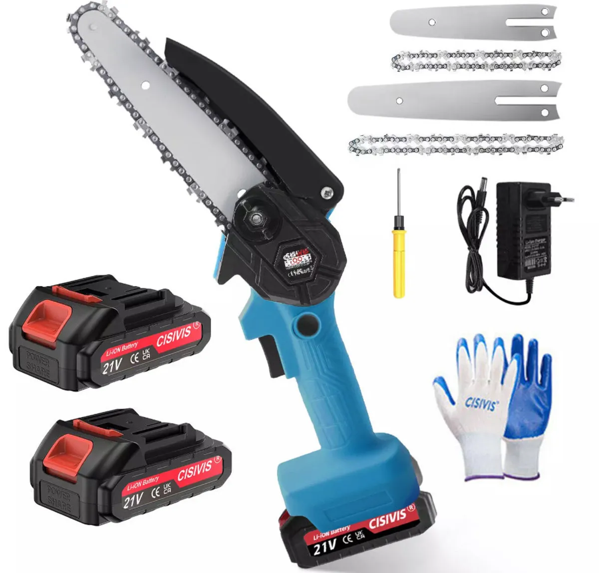 NEW Cordless Mini Chainsaw 4” 6” & 2 Batteries - Image 4