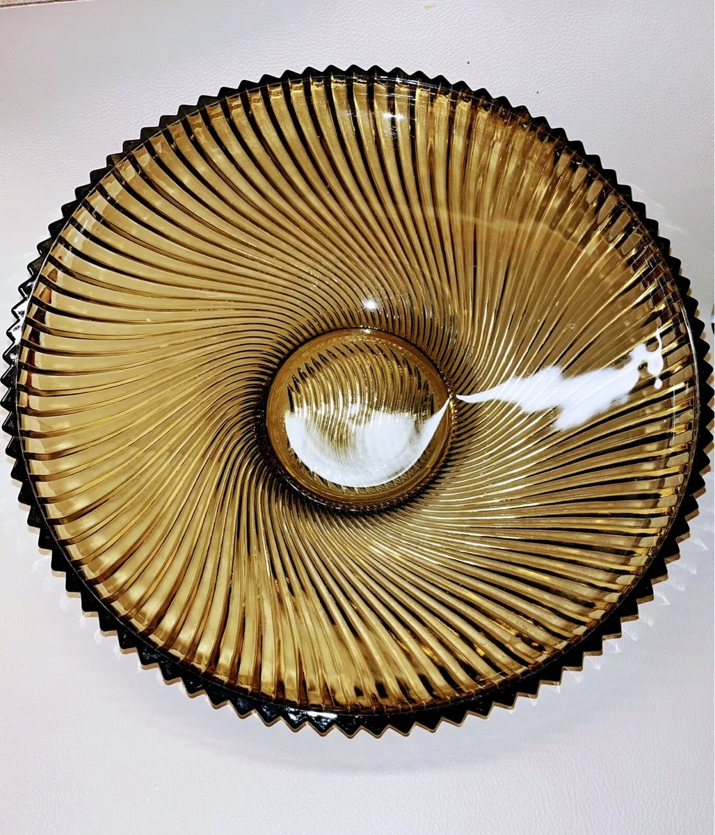 1970s Veropa Floride smoked glass bowl - Image 2