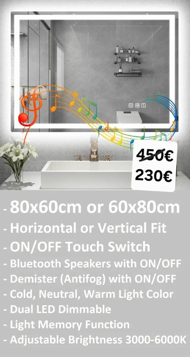 LED Bathroom Mirror - Image 1
