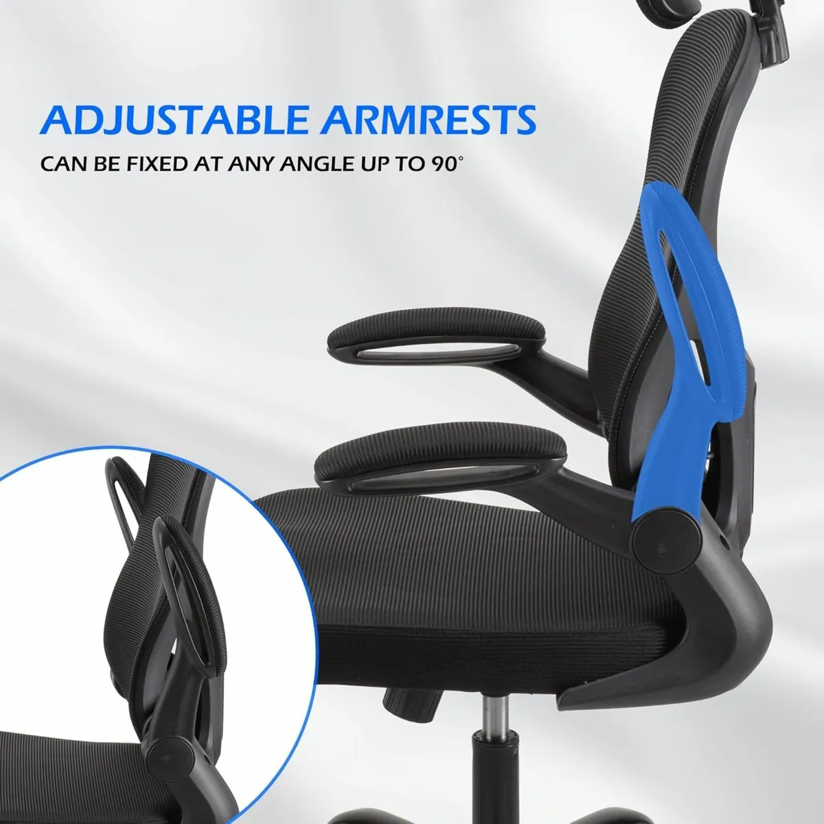 Adjustable headrest office chair lumbar support - Image 2