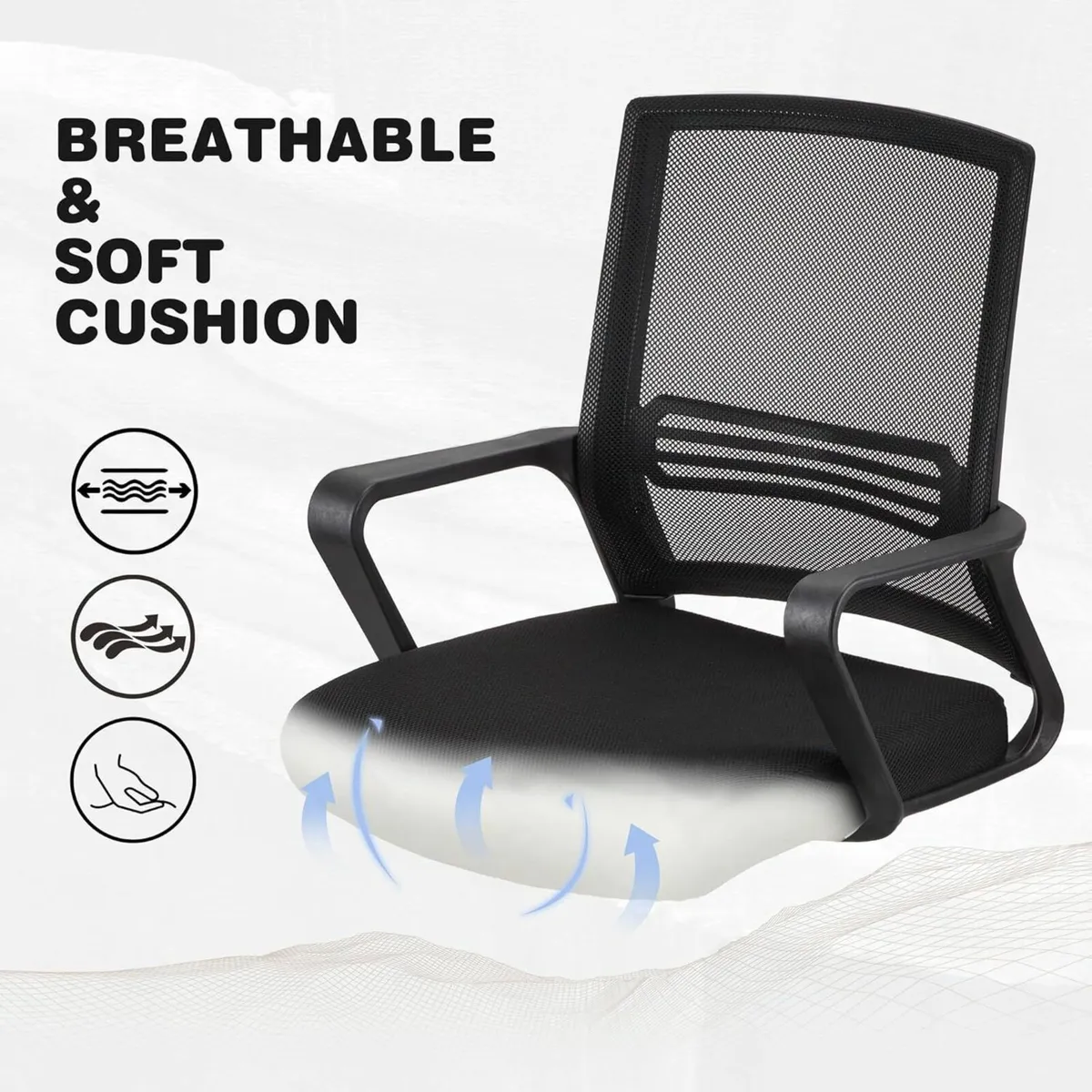 Adjustable office chair, ergonomic swivel seat - Image 3